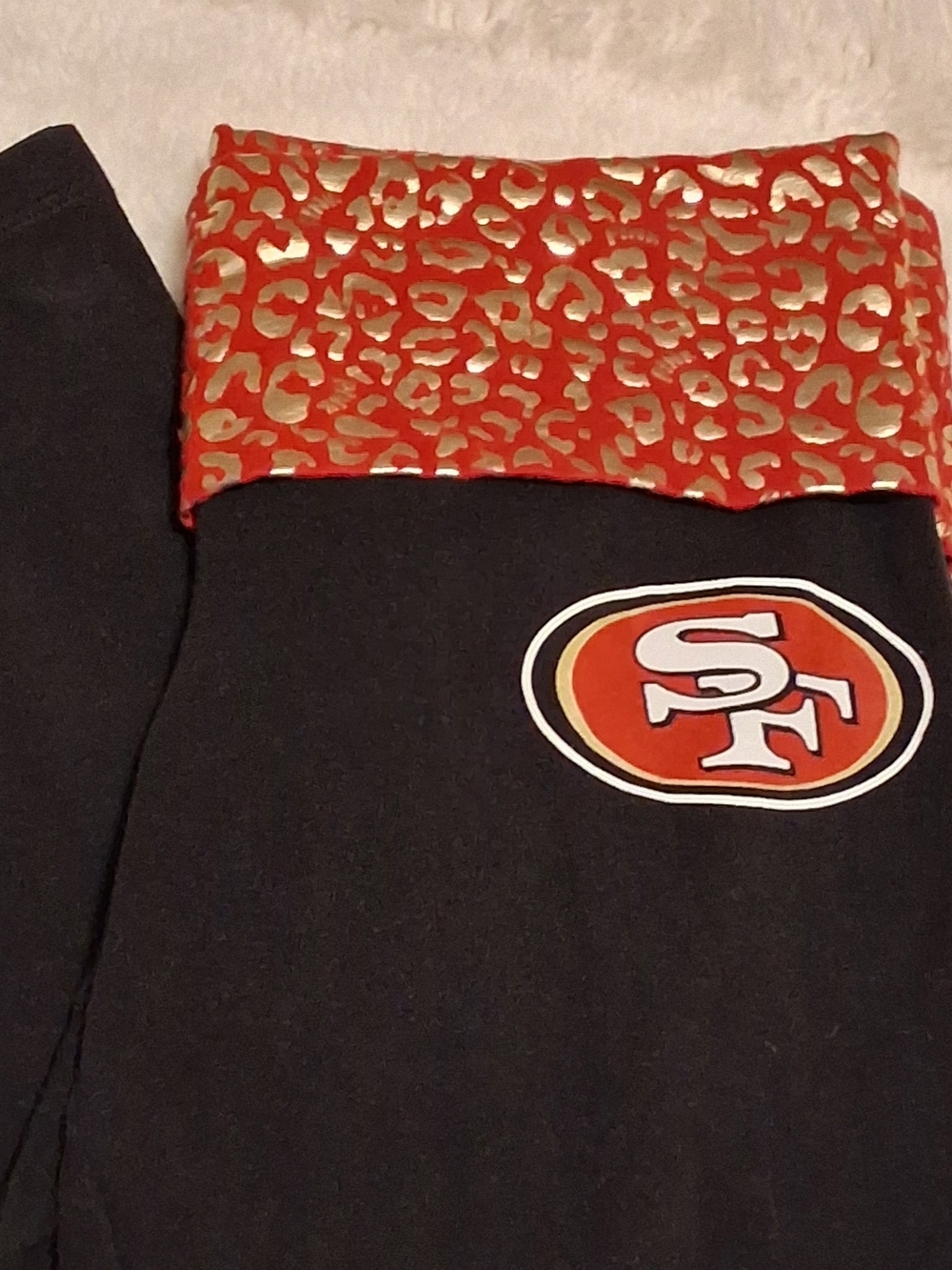 PINK by Victoria's Secret Black & Red SF 49ers Leggings